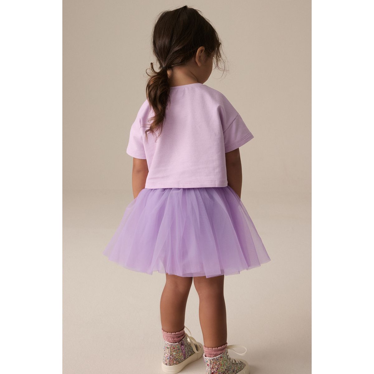 Ensemble jupe et t-shirt violet lilas, NEXT