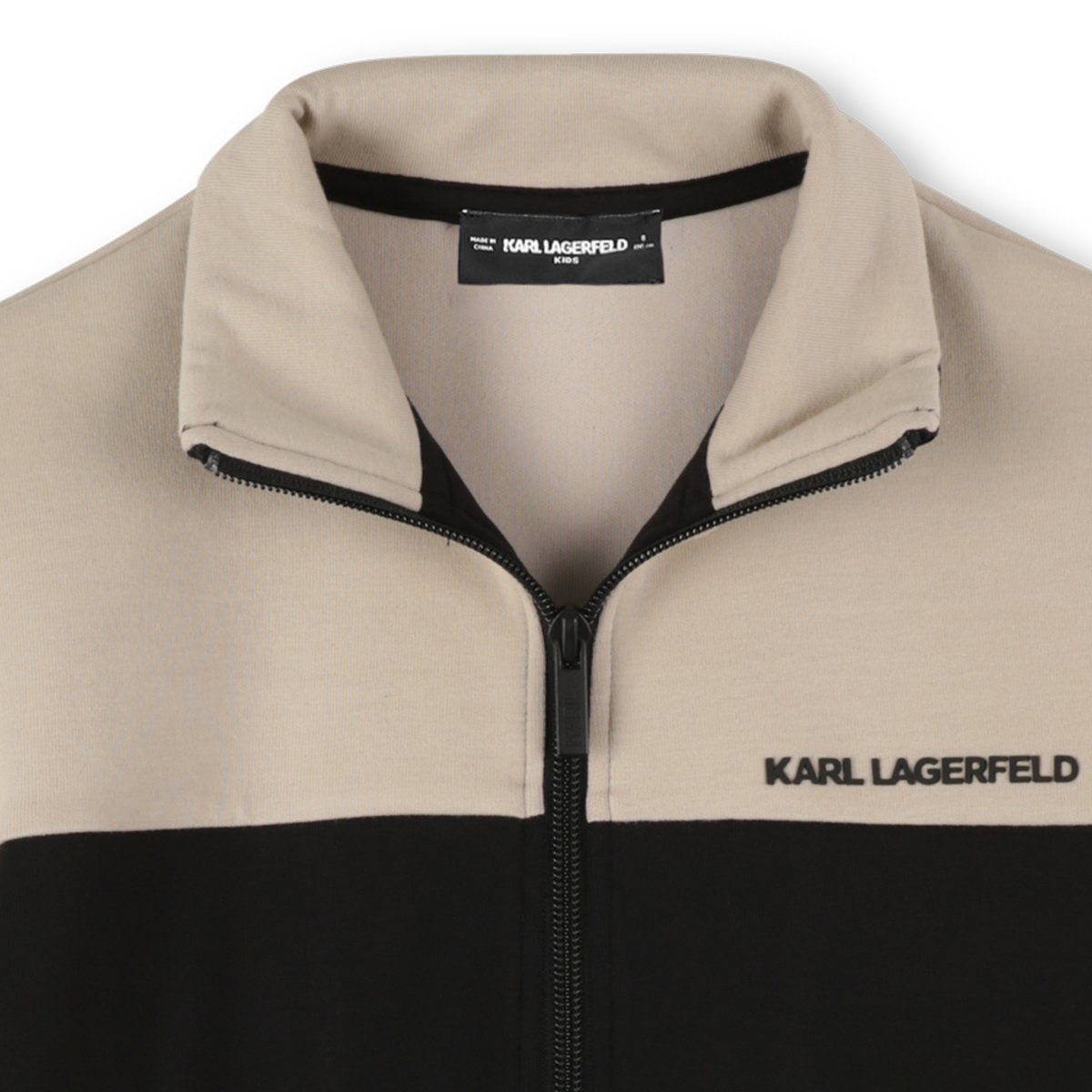Cardigan bicolore chanvre, KARL LAGERFELD KIDS