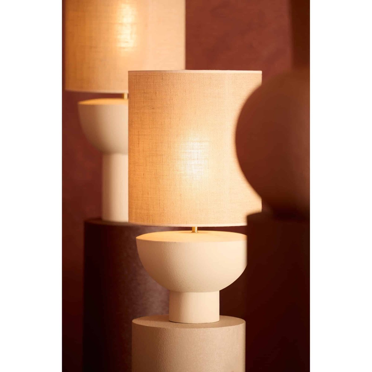 Pied De Lampe Métal ISMARA crème, LIGHT & LIVING