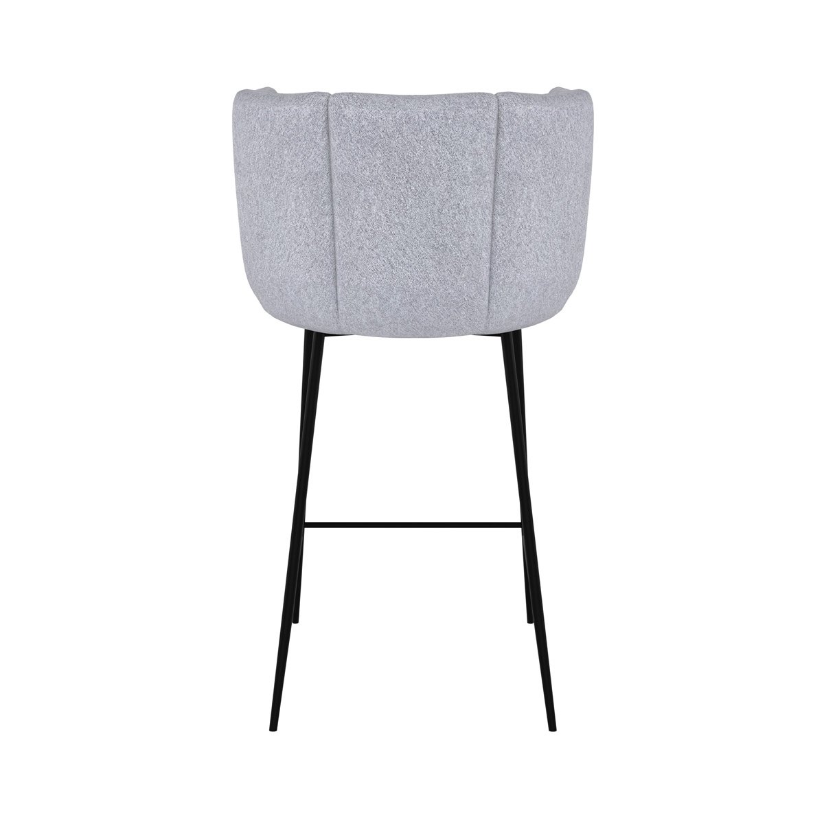 Lot de 2 chaises pour îlot central 67 cm en tissu - ROSY gris clair, MAISON PAVANE
