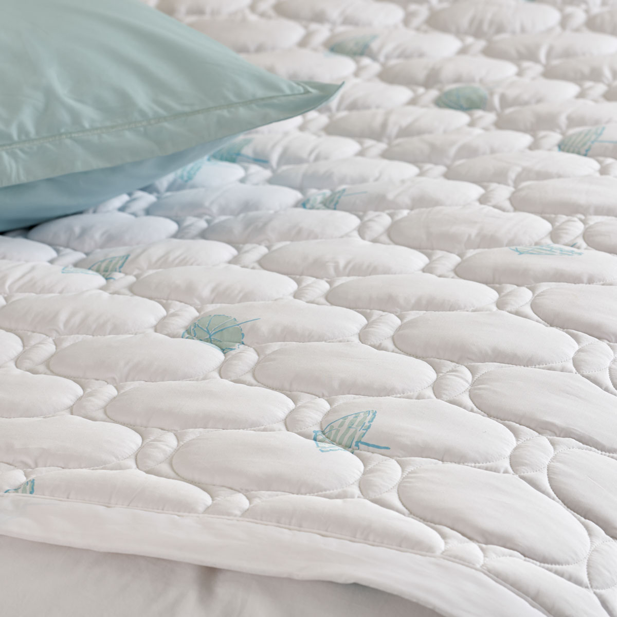 Couvre-lit Matelassé Percale De Coton 120 Fils - NICE blanc, TRADITION DES VOSGES