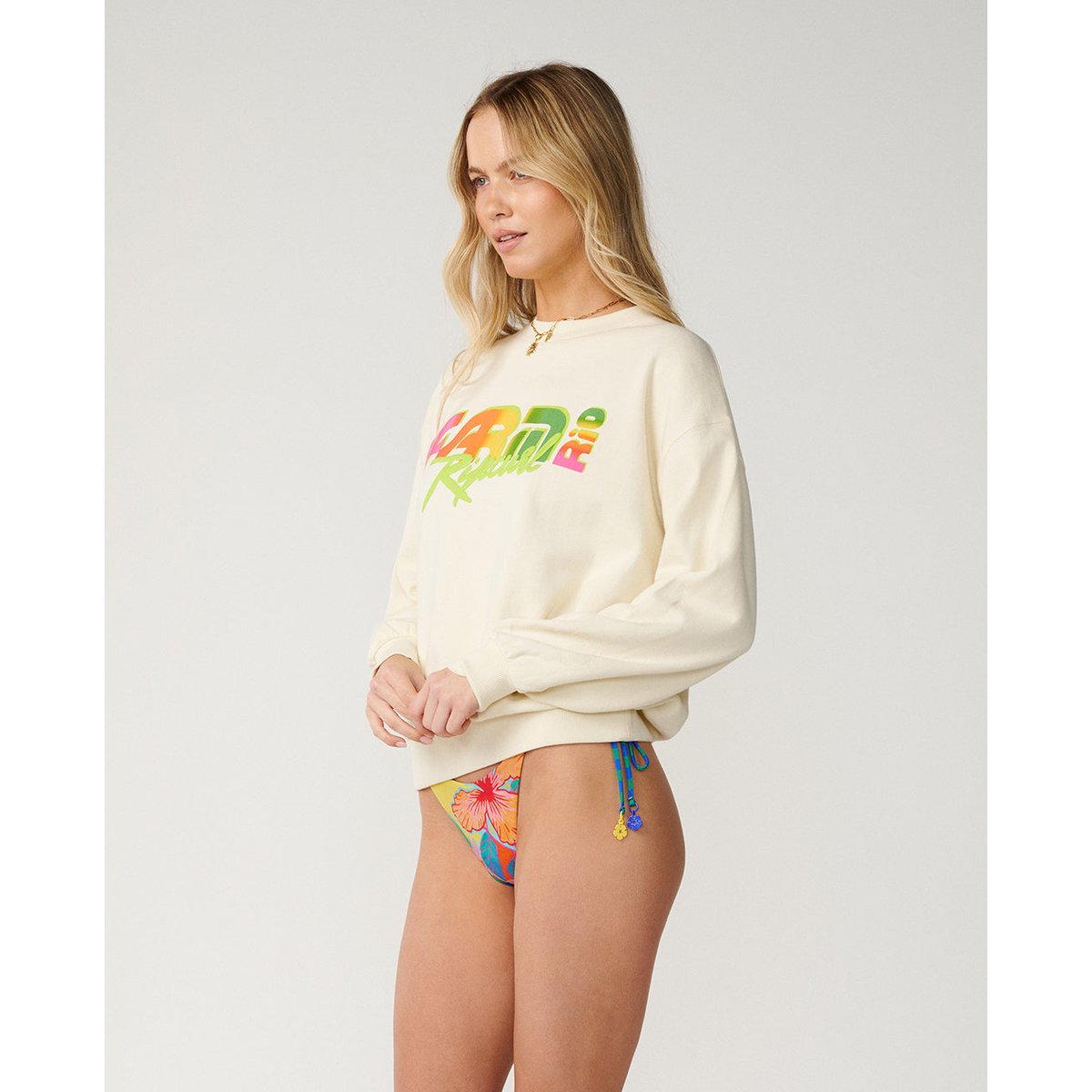 Sweat col rond TROPICAL GROOVE OVERSIZE vanille, RIP CURL