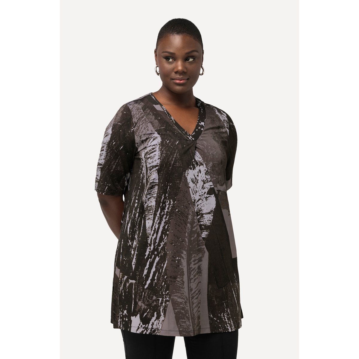 T-shirt en tissu fluide slinky blanc neige, ULLA POPKEN