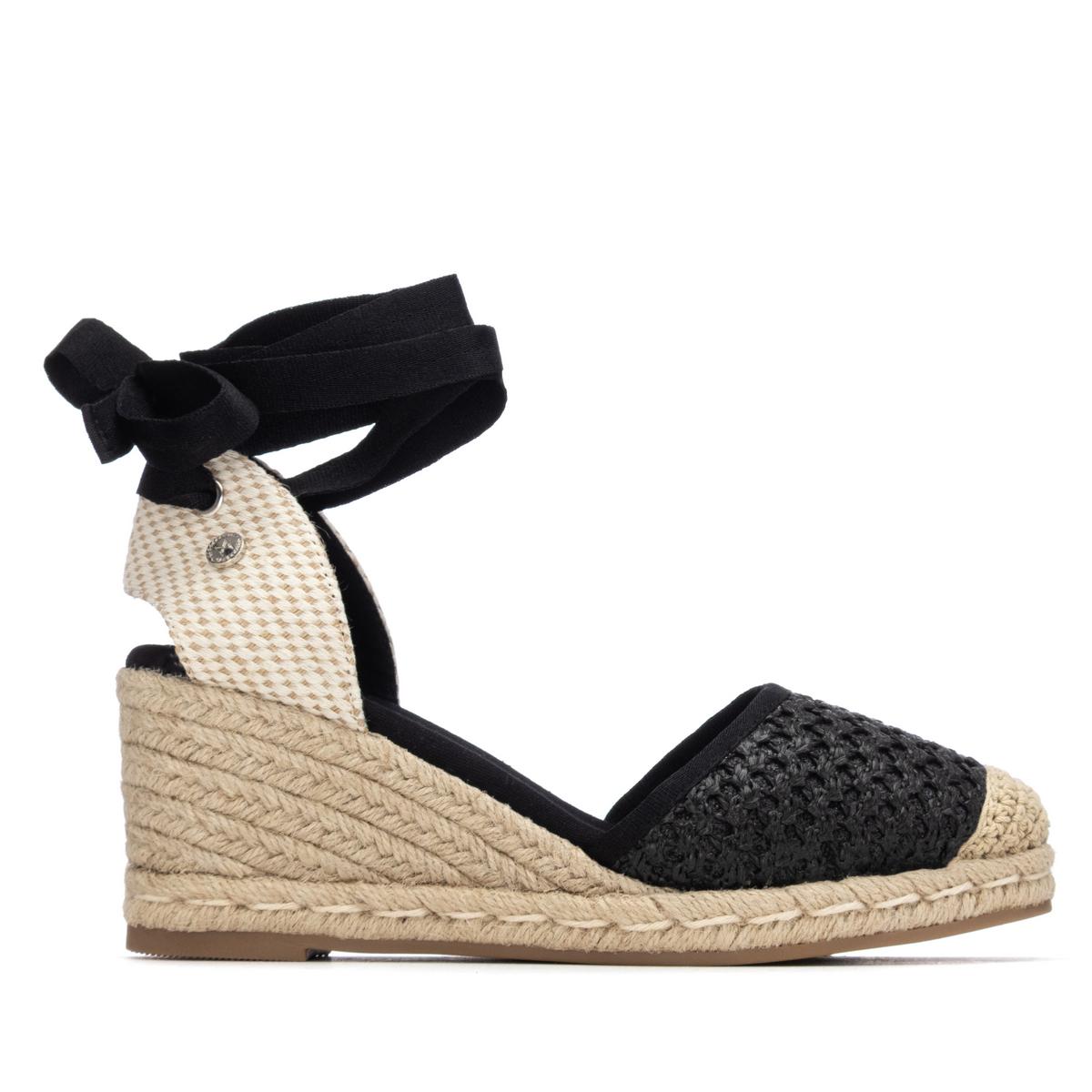 Chaussure Espadrilles Coin Décontractée Rubans noir, XTI