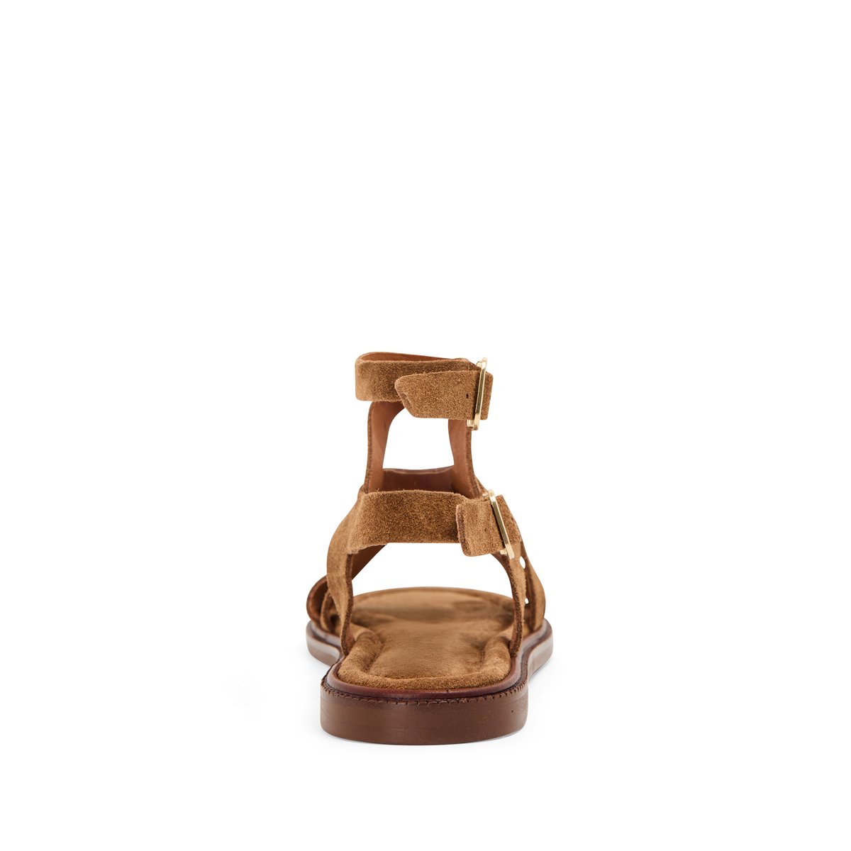Sandale Plate en cuir GISLA taupe, MELLOW YELLOW