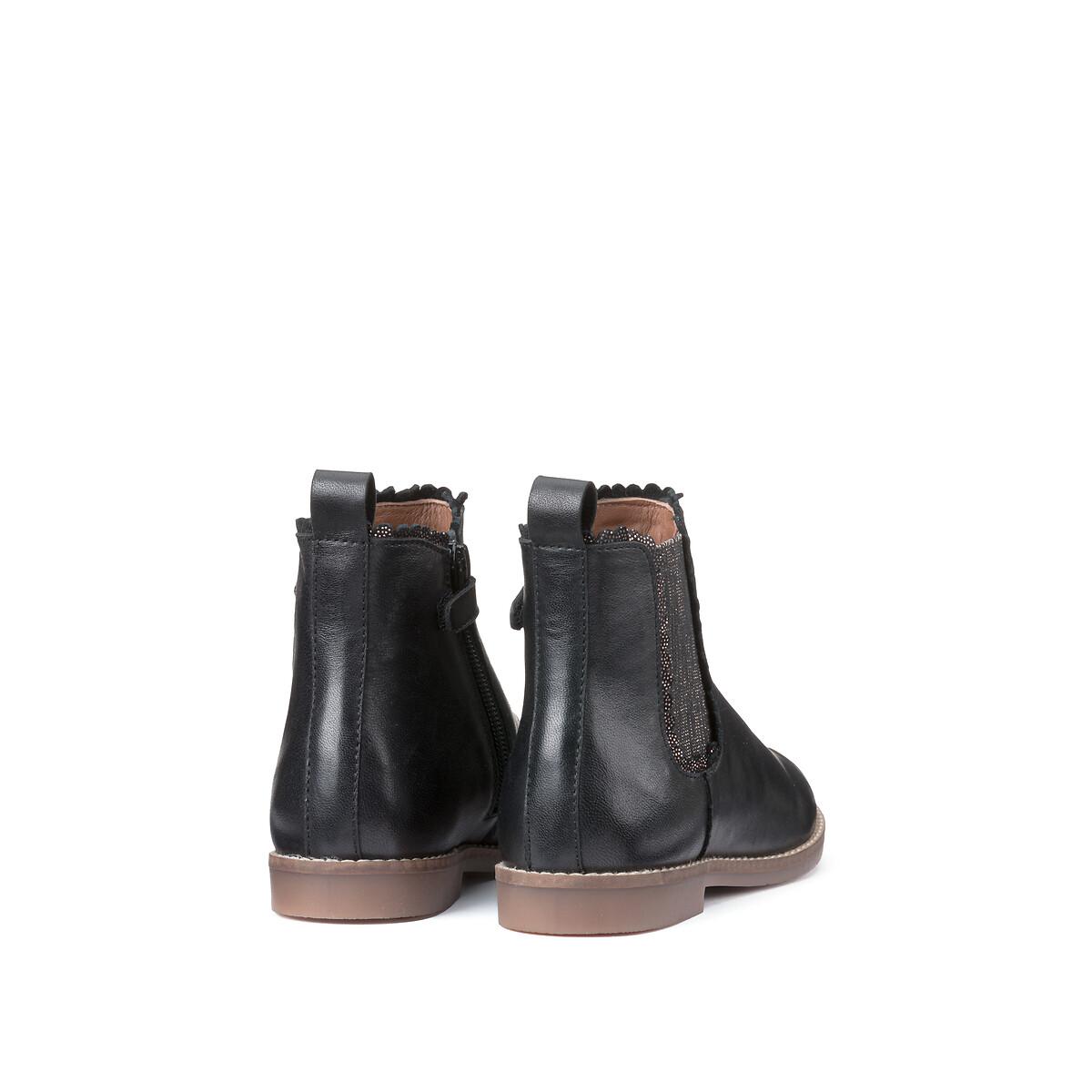 Bottines cuir chelsea noir, LA REDOUTE COLLECTIONS