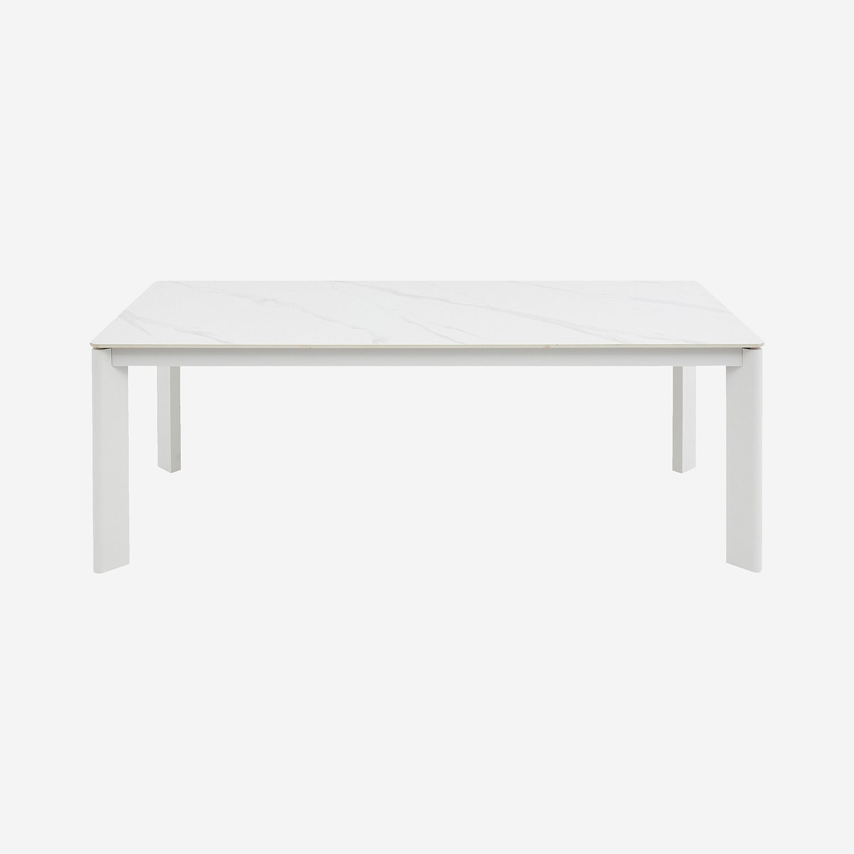 Table de jardin aluminium CORVO blanc cassé, HABITAT