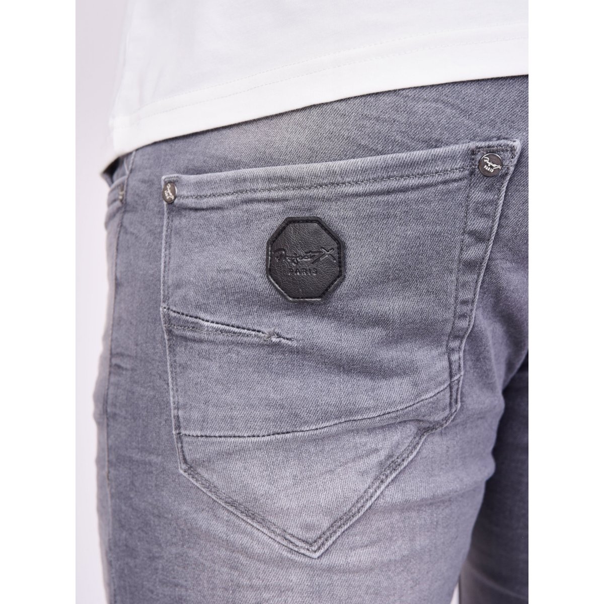 Jean skinny gris delavé gris clair, PROJECT X