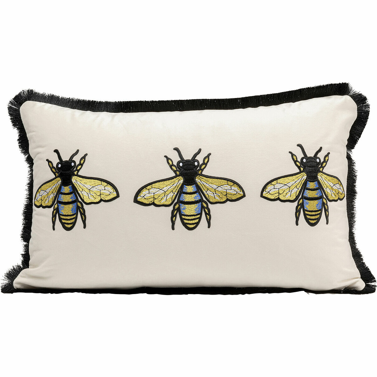 Coussin Bees blanc 50x30cm blanc, KARE DESIGN