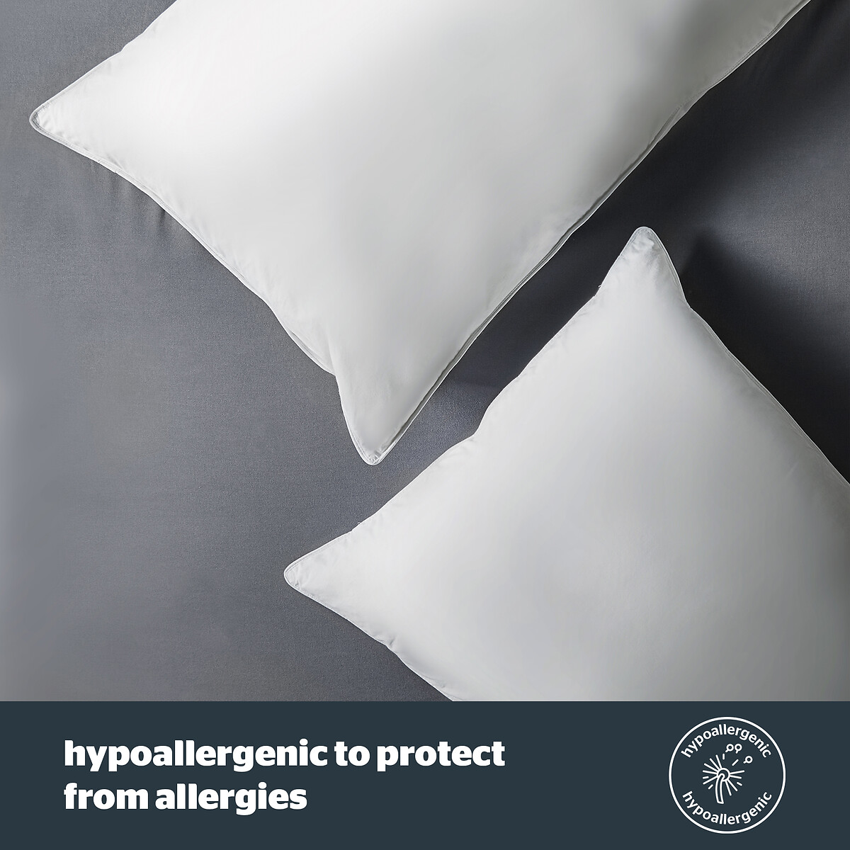 Duck Feather and Down Anti Allergy Pillow Pair white, SILENTNIGHT