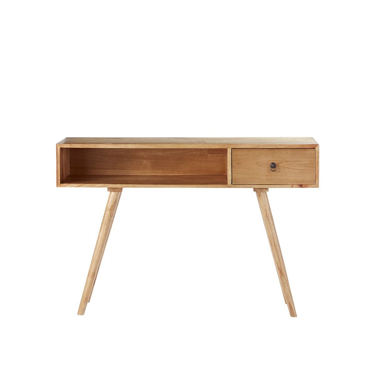 Console en bois massif 120 cm 1 tiroir OSCAR naturel, BERAH GETAH