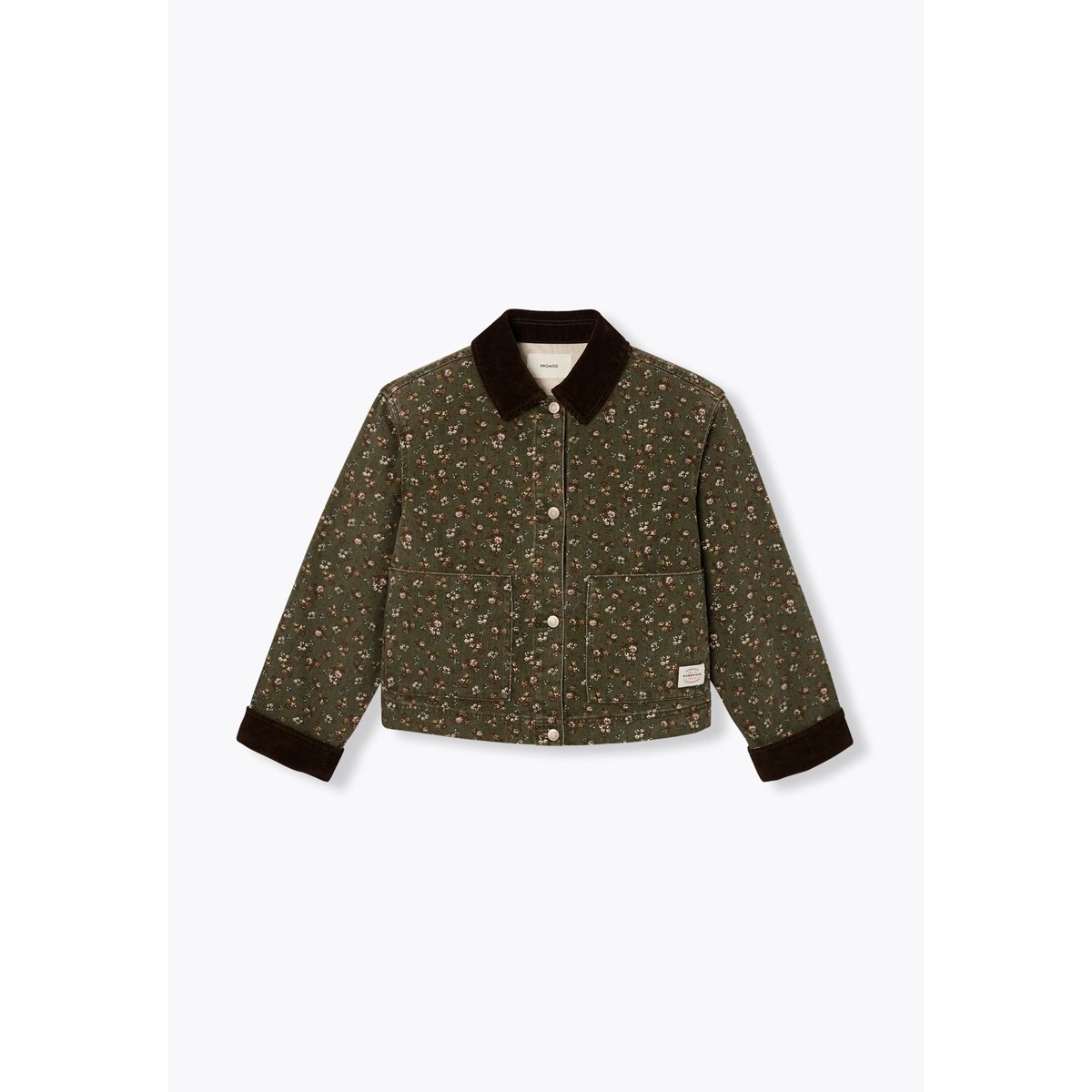 Veste workwear fleurie imprimé kaki, PROMOD