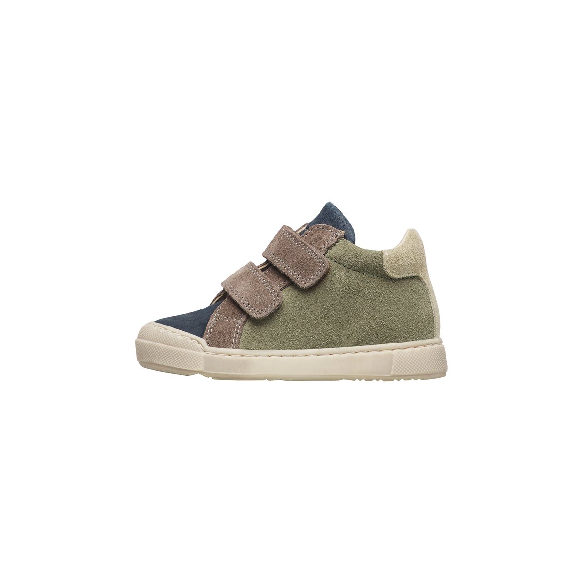 Baskets à lacets et double fermeture scratch LOVAN VL vert-gris-bleu, NATURINO