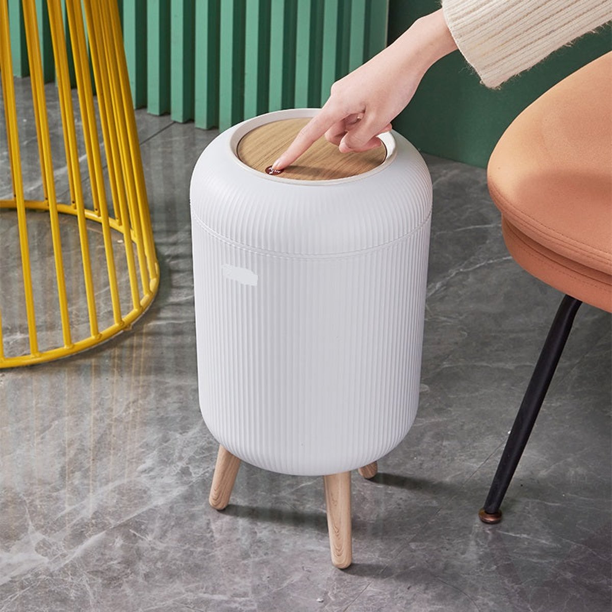 Poubelle de salle de bain push LIMO bois, KITCHEN MOVE