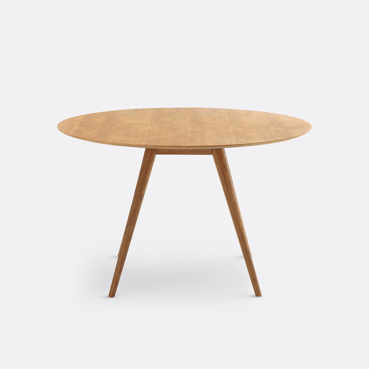 Mesa de comedor, redonda, chapado roble, 4 a 6 comensales, QUILDA roble, LA REDOUTE INTERIEURS