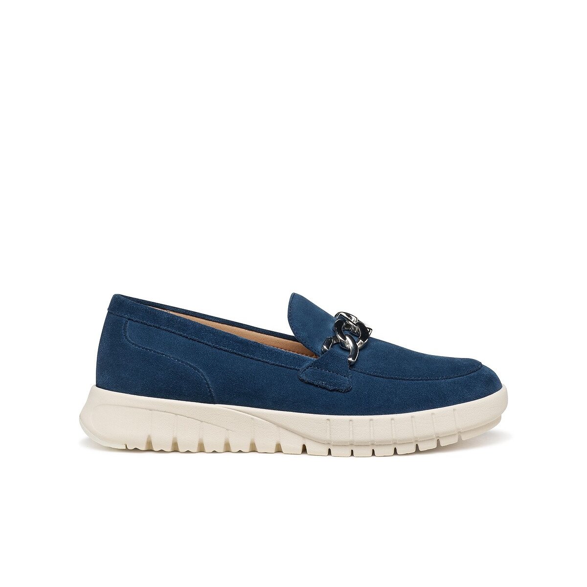 Mocassins en cuir Flextride bleu marine, GEOX