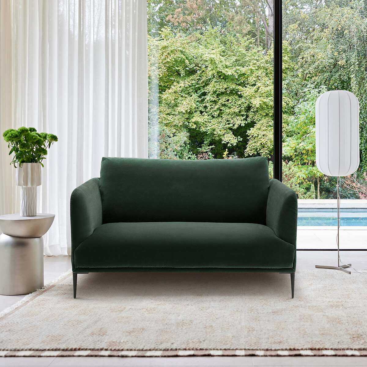 2-Sitzer-Sofa, Samt, Oscar, Design Emmanuel Gallina khaki, AM.PM X EMMANUEL GALLINA