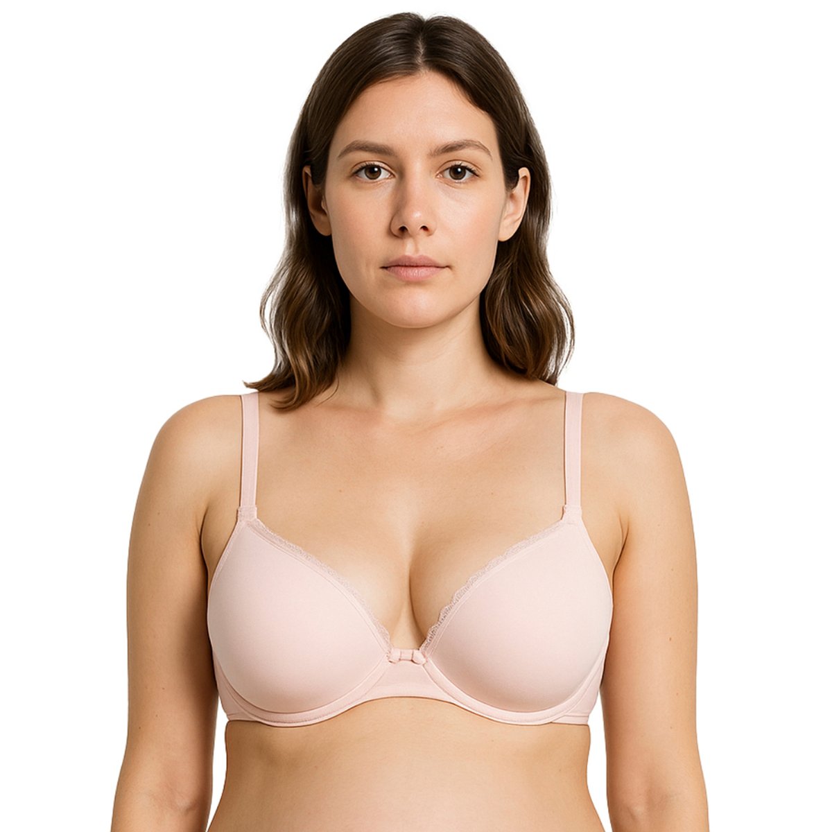 Lot de 2 soutiens-gorge grossesse et allaitement gris chiné + rose, ENVIE DE FRAISE