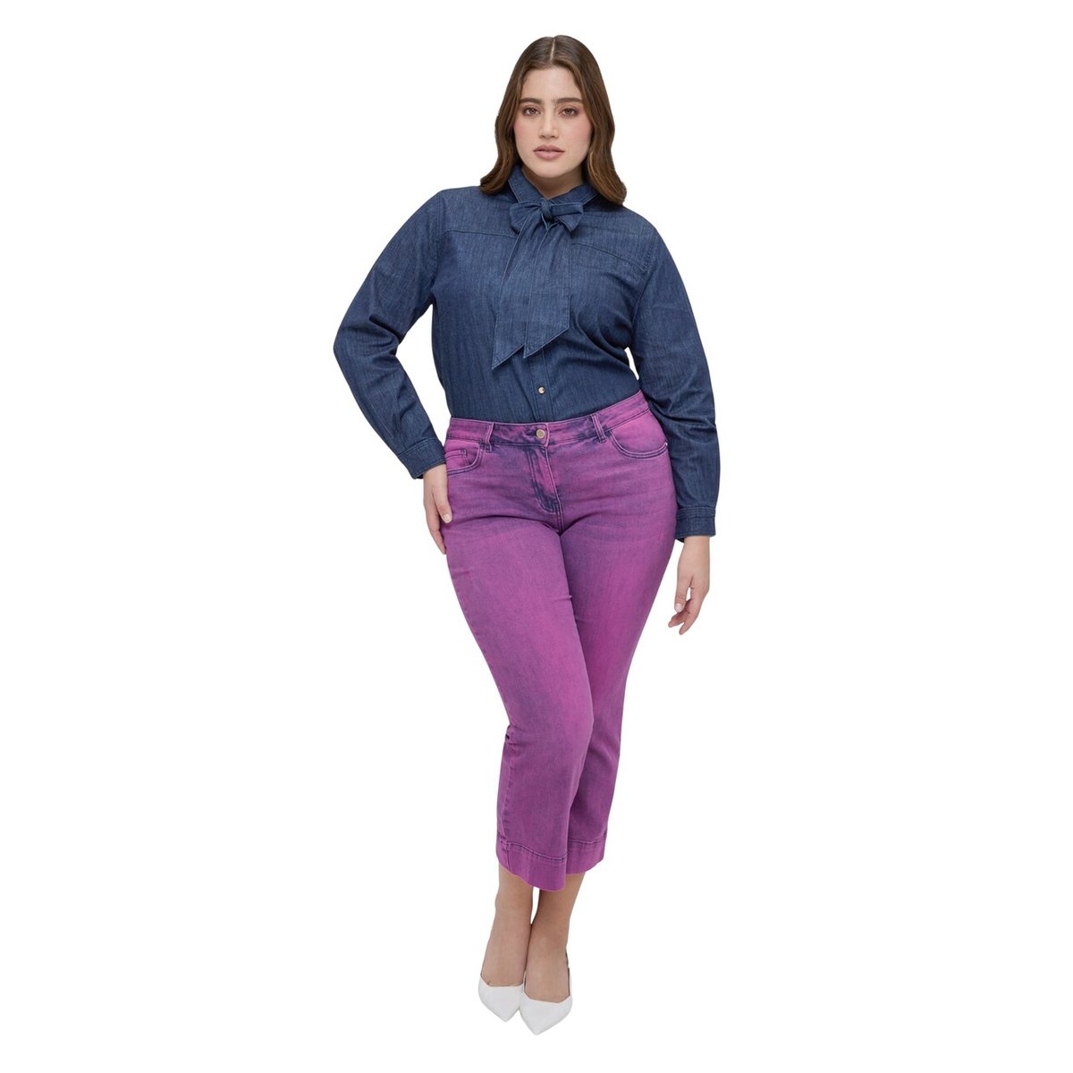 Jean Kick Flare lavage violet délavé violet, FIORELLA RUBINO