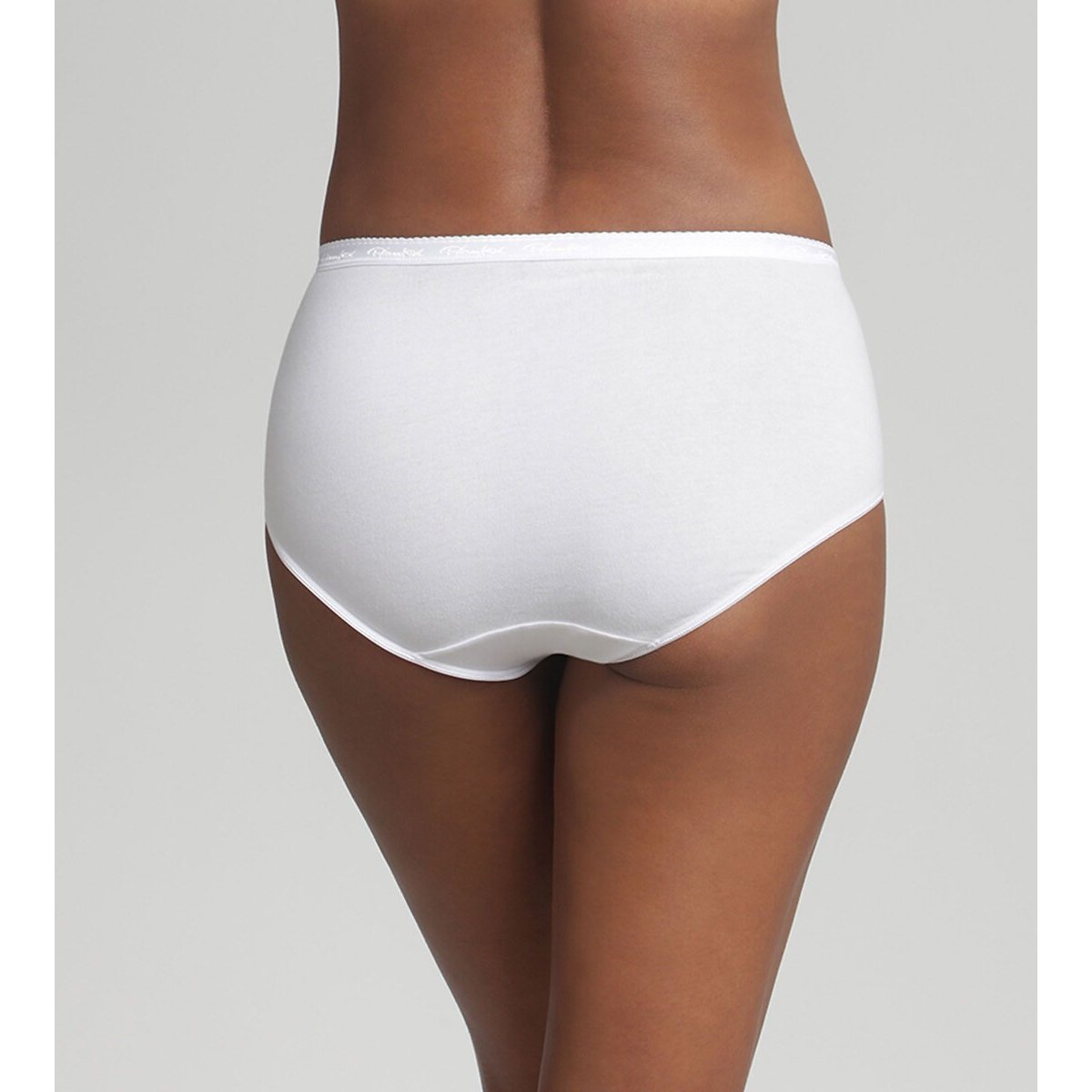 Set van 2 midi slips in biologisch katoen beige+wit, PLAYTEX