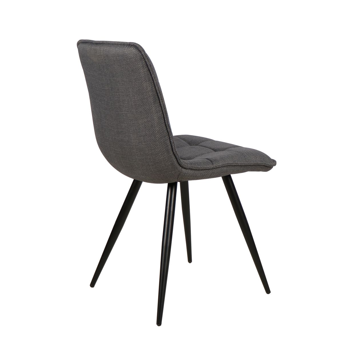 Chaise repas tissu (lot de 4) gris foncé, ZAGO