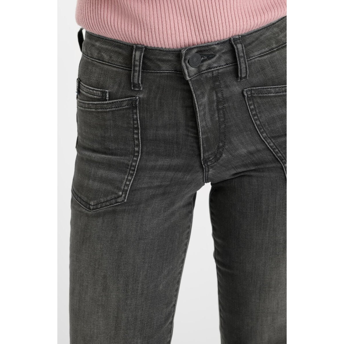 Jeans droite PULPH22, longueur 34 black / black, LE TEMPS DES CERISES