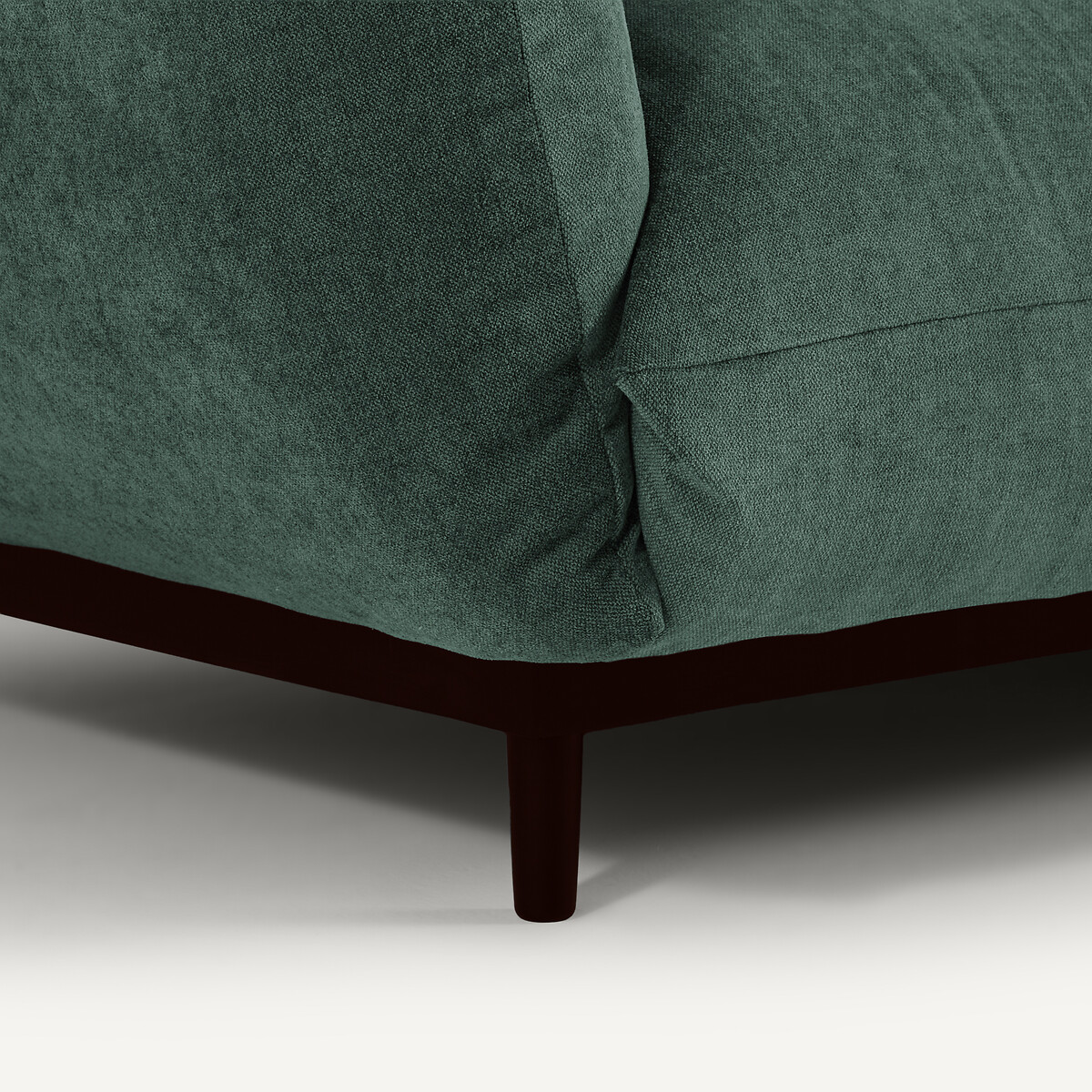 Canapé compact, 3 places, en polyester mélangé, VITORIA vert sarcelle, AM.PM