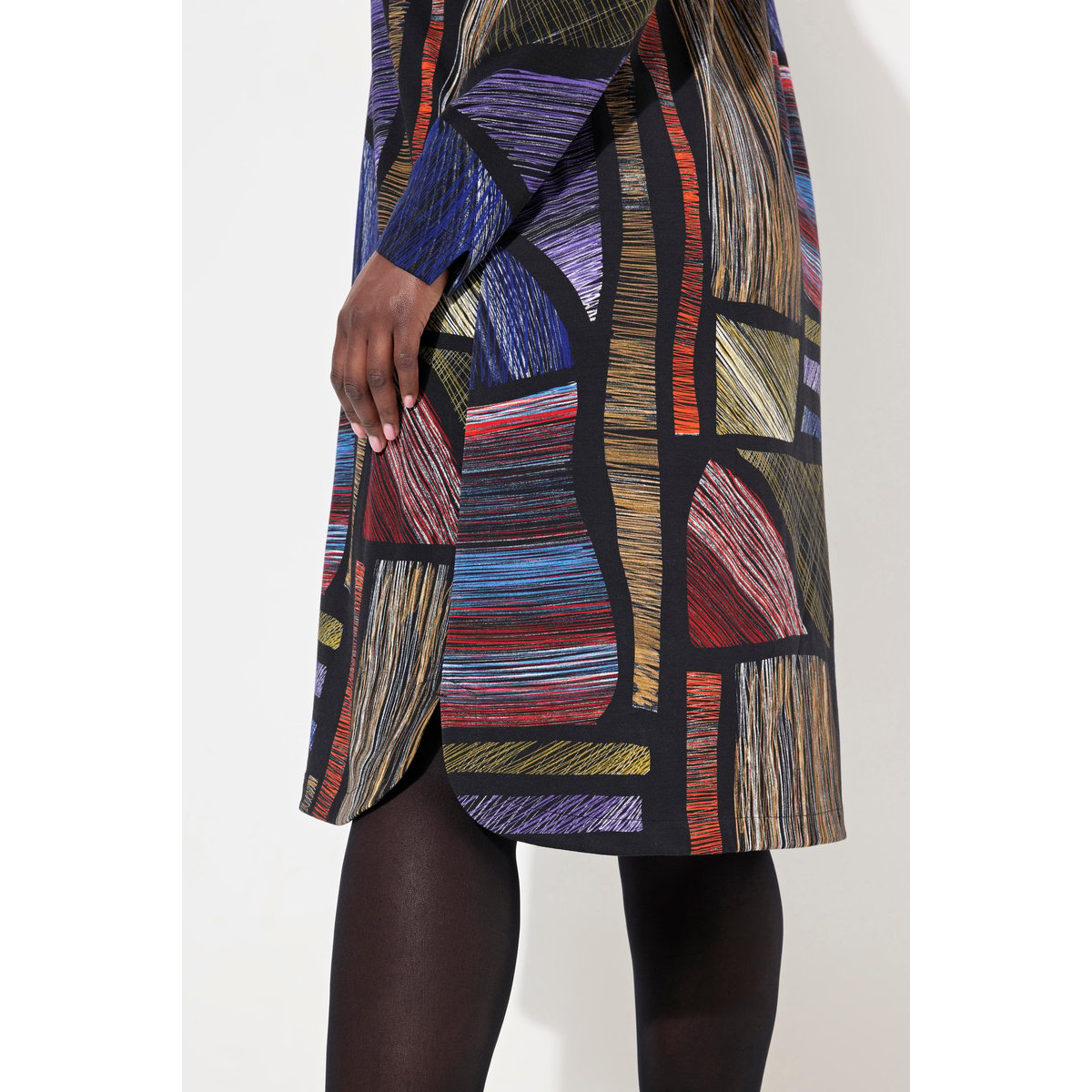 Robe en tissu Punto di Roma noir, ULLA POPKEN