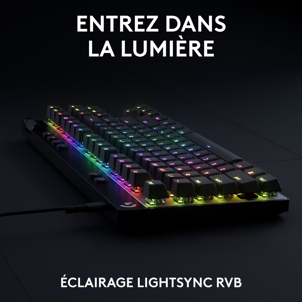 Clavier gamer G Pro X TKL Rapid  Noir couleur unique, LOGITECH