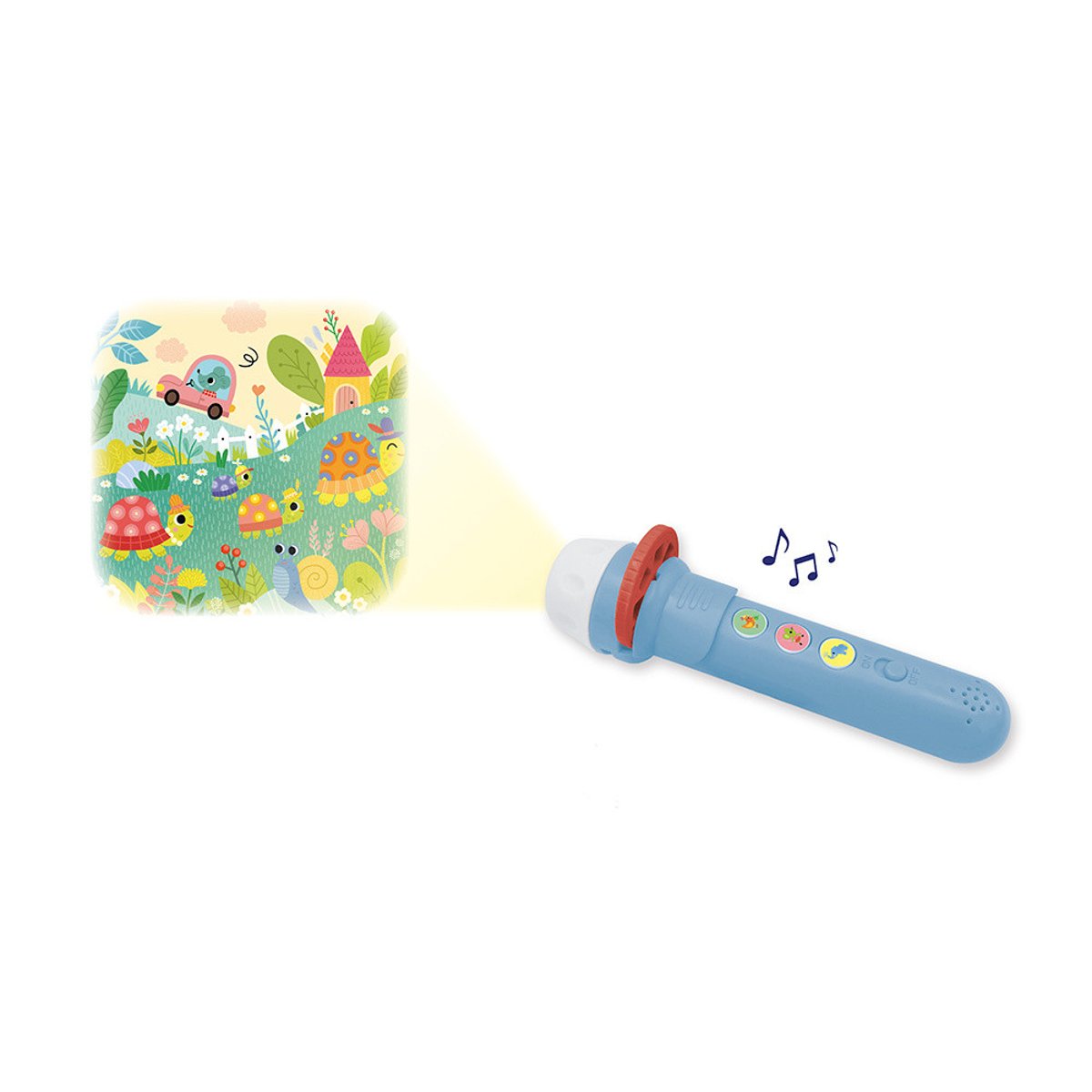 Lampe Sonore Merveilleuse - Animaux rouge, JANOD