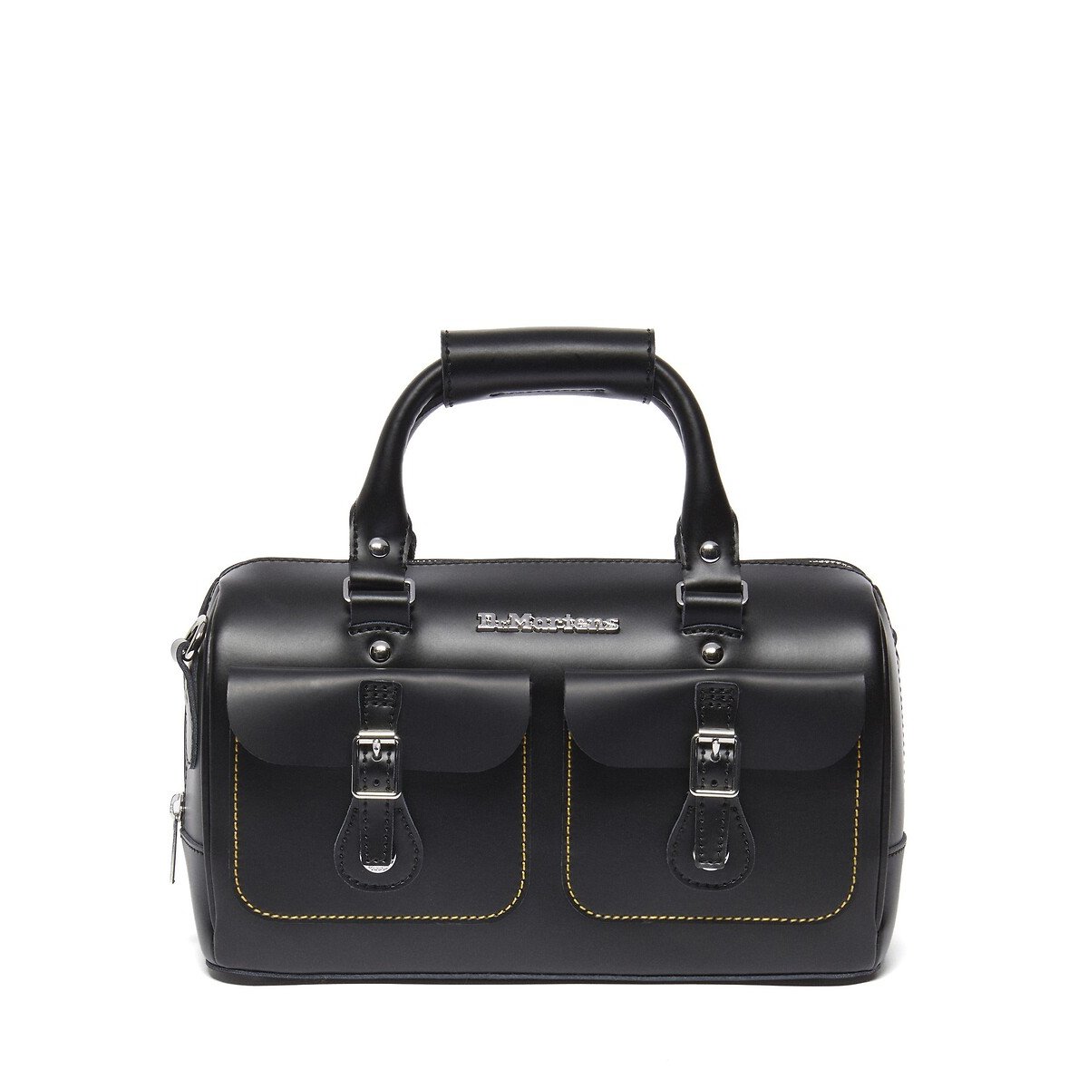 Sac à main en cuir noir, DR. MARTENS