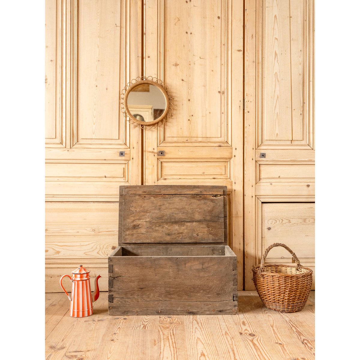 Coffre en bois Lucien N°166 - Bon état bois foncé, DEBONGOUT