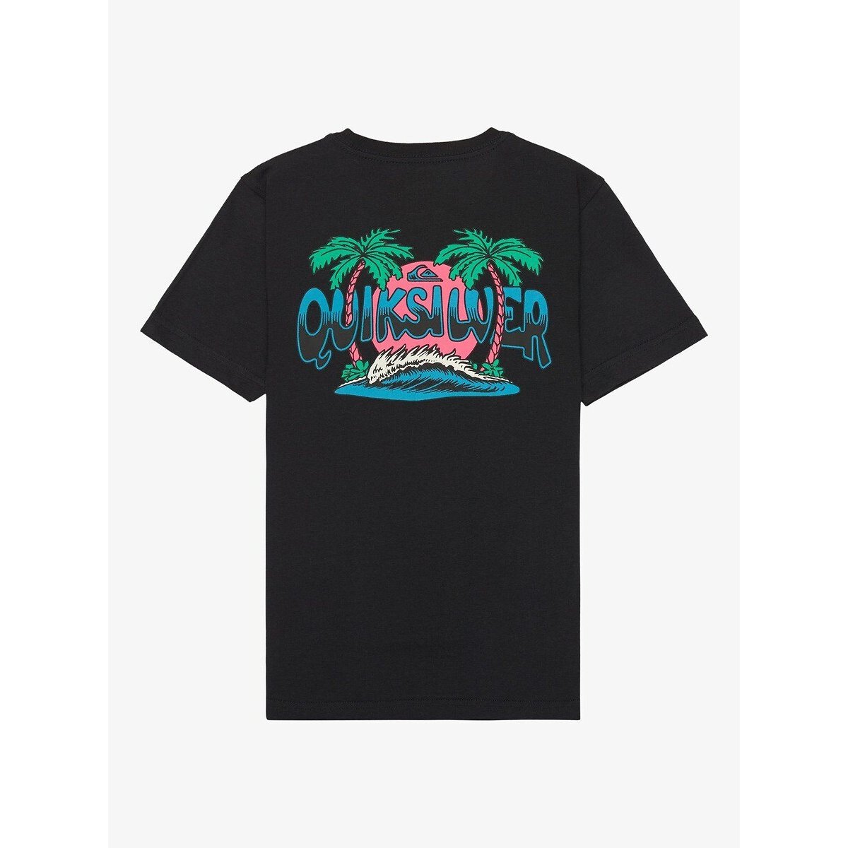 T-shirt manches courtes imprimé 8-16 ans noir, QUIKSILVER