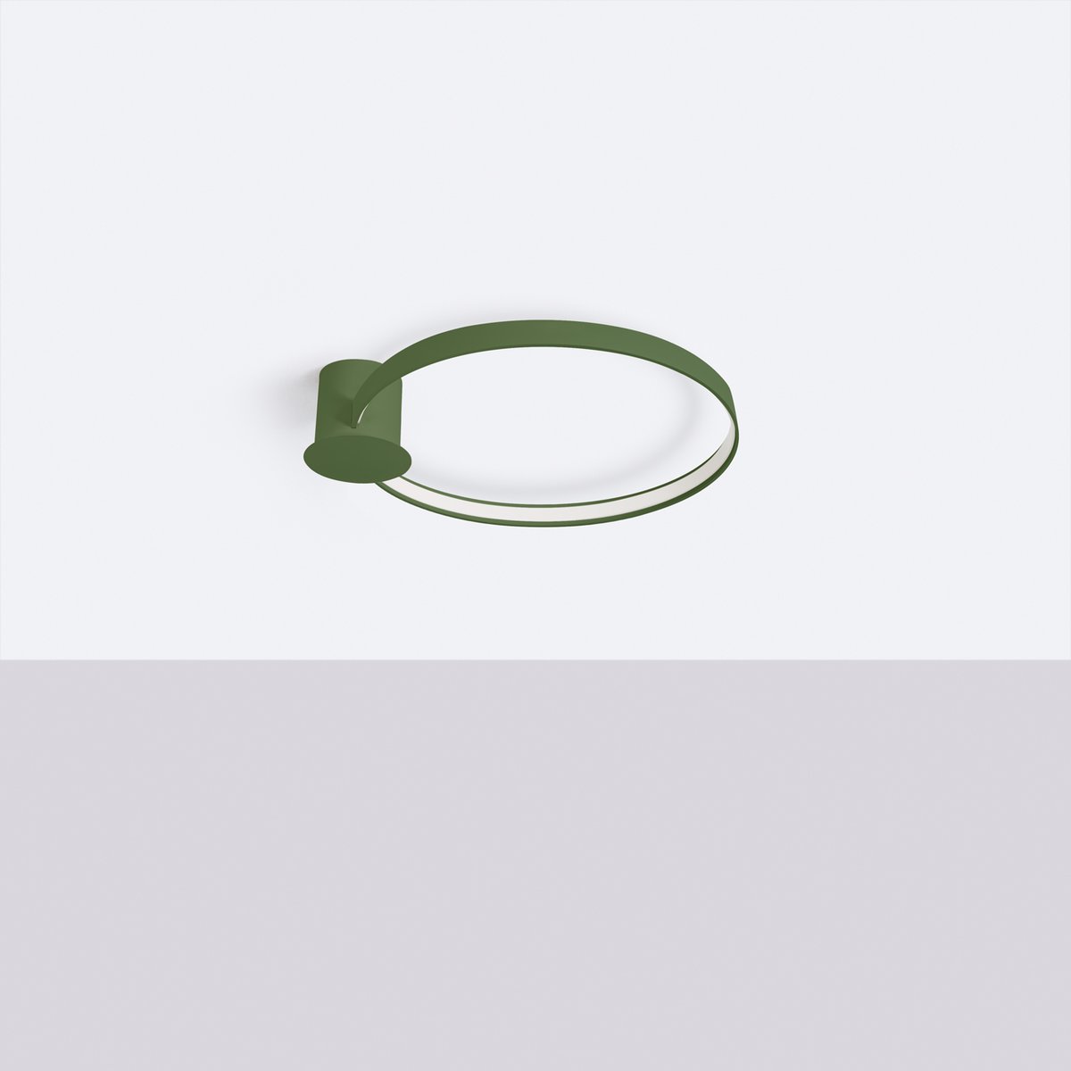 Plafonnier Aluminium Vert Olive LED 1 Rio vert olive, EDEN