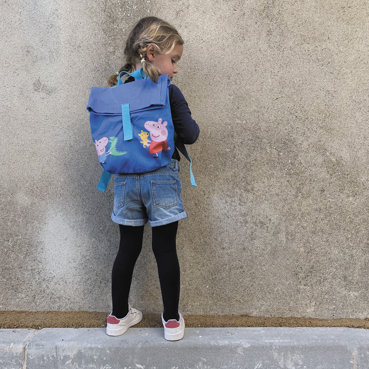 Sac à dos mini coursier PEPPA PIG bleu, PETIT JOUR