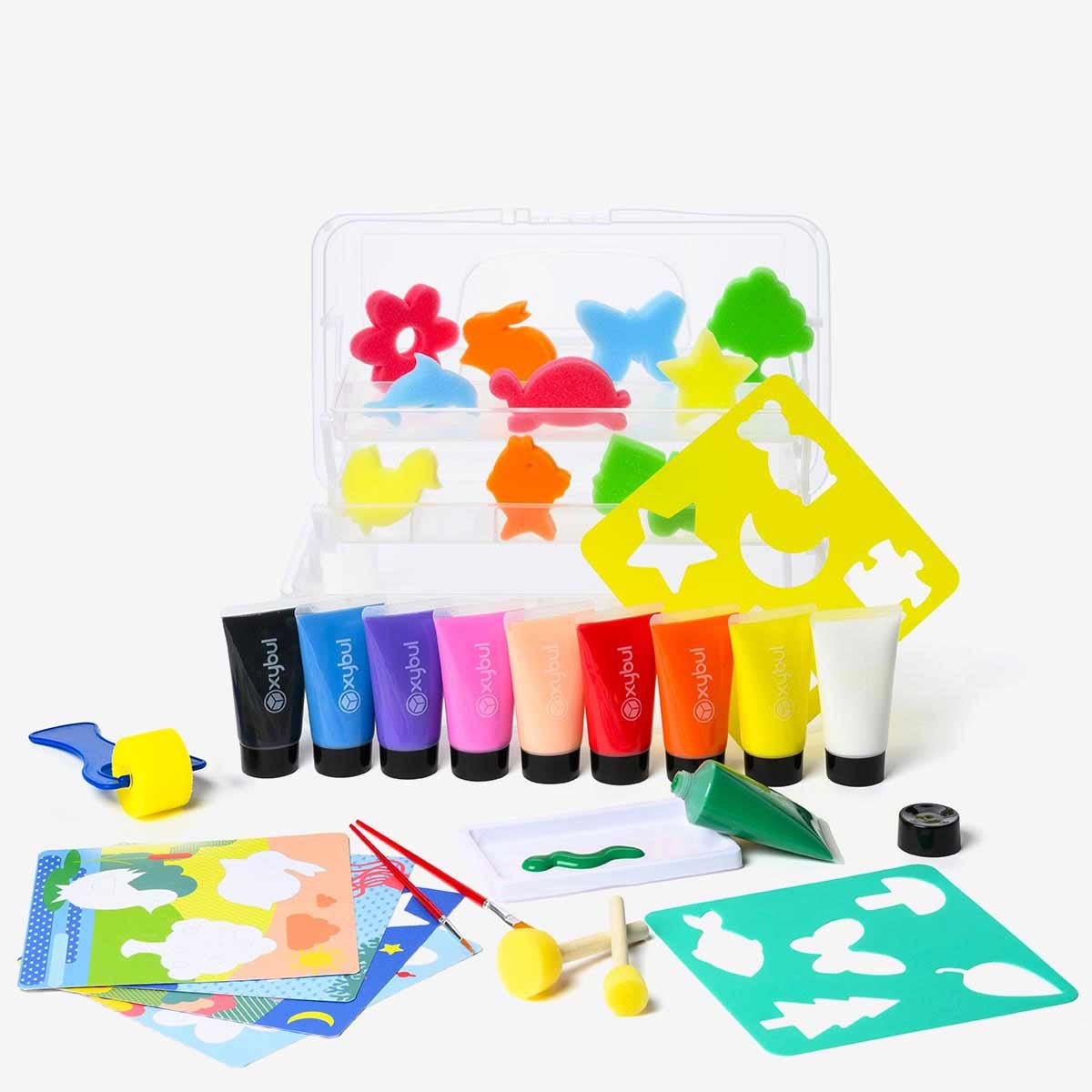 Coffret gouaches aux doigts blanc, OXYBUL 