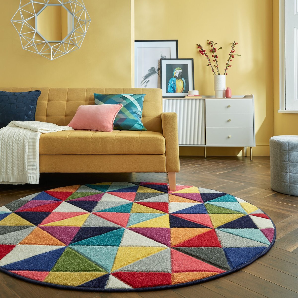 Tapis rond SAMBA multicolore, FLAIR RUGS