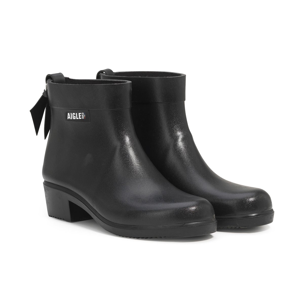 Bottines de pluie à talons MYRICA BOTTIL noir, AIGLE