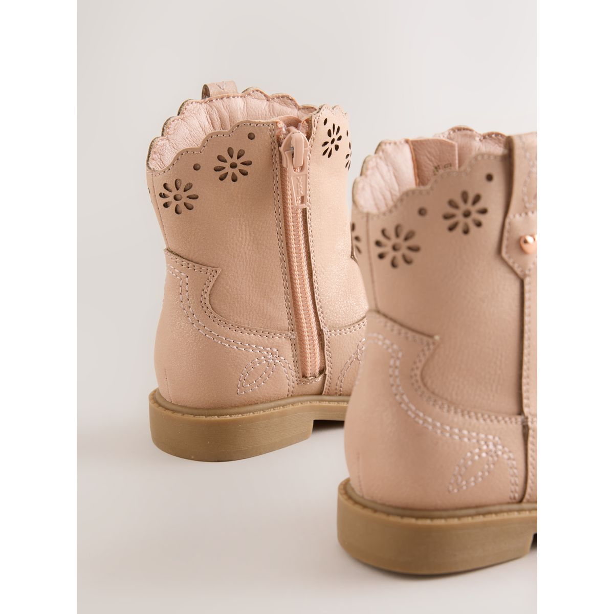 Bottines style western rose scintillant, NEXT