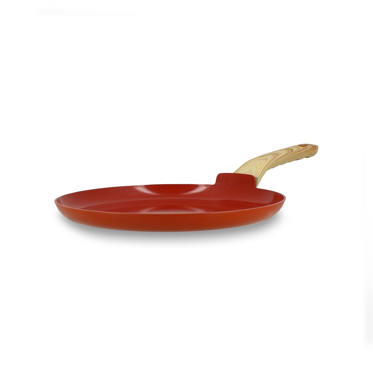 Crêpière 26cm en aluminium recyclé, COLORAMA brique, MENASTYL