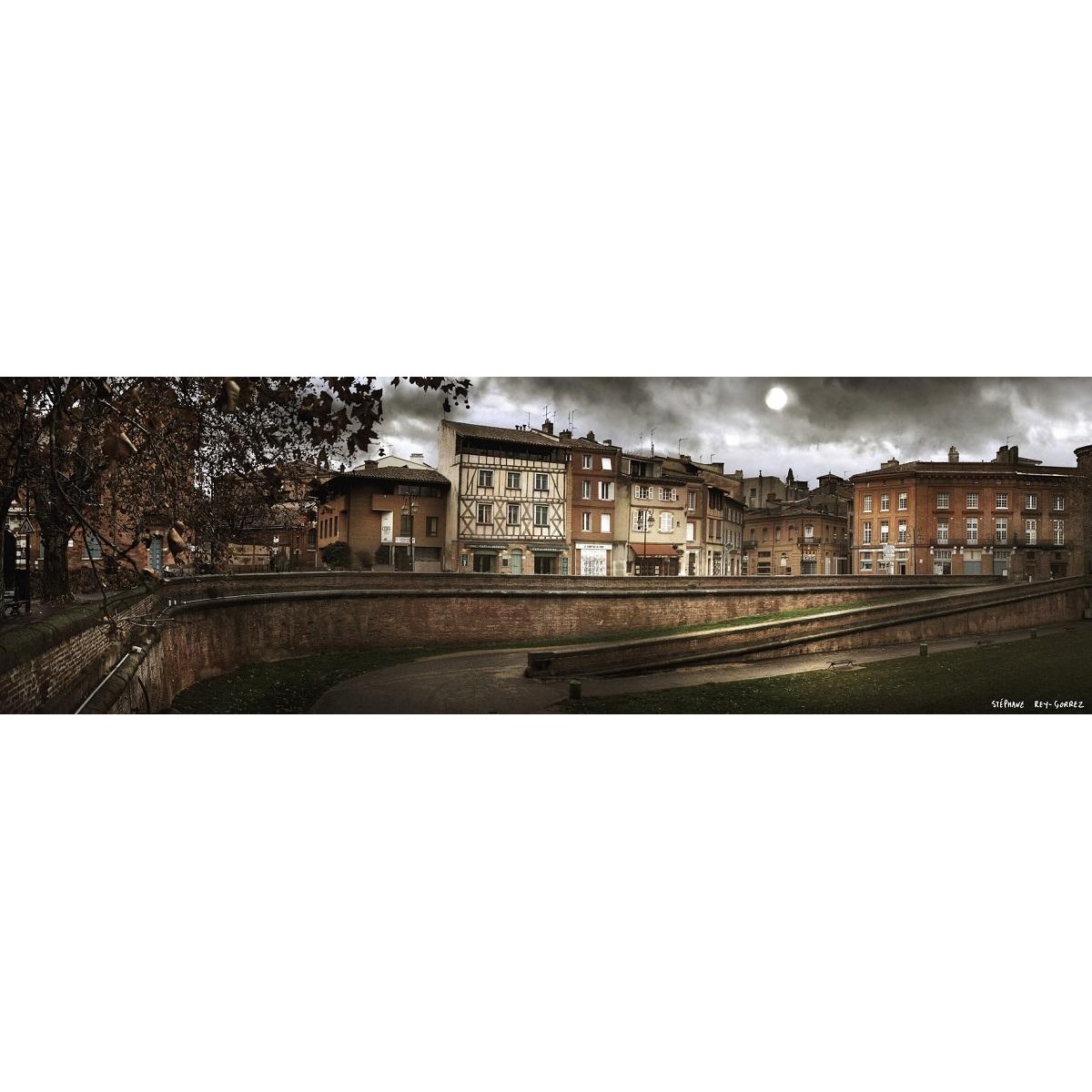 Tableau Mural Place Daurade Toulouse CONTEMPORAIN URBAIN tableaux sur toile-marron, CEANOTHE