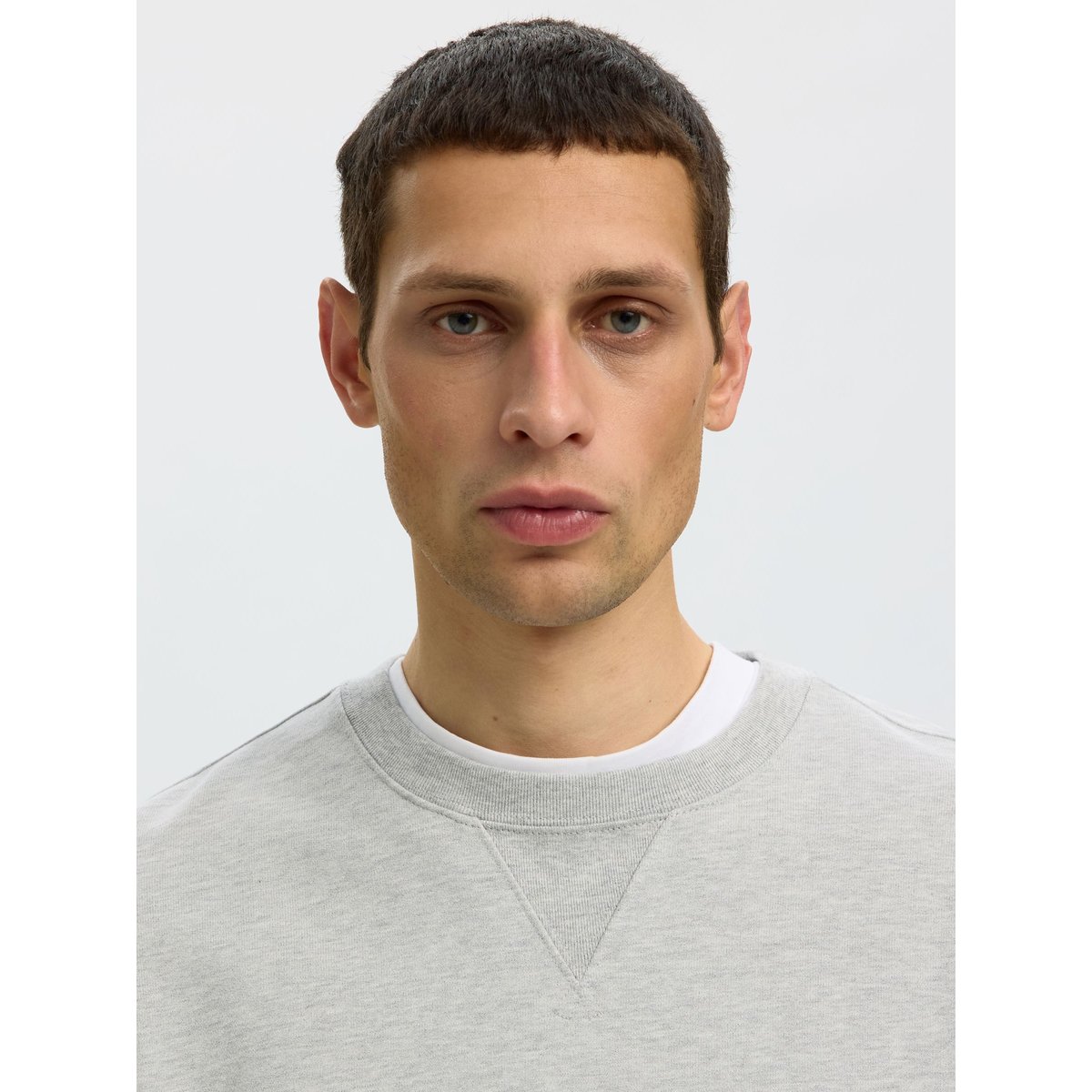 Sweat-Shirt gris - light grey melange1, SELECTED