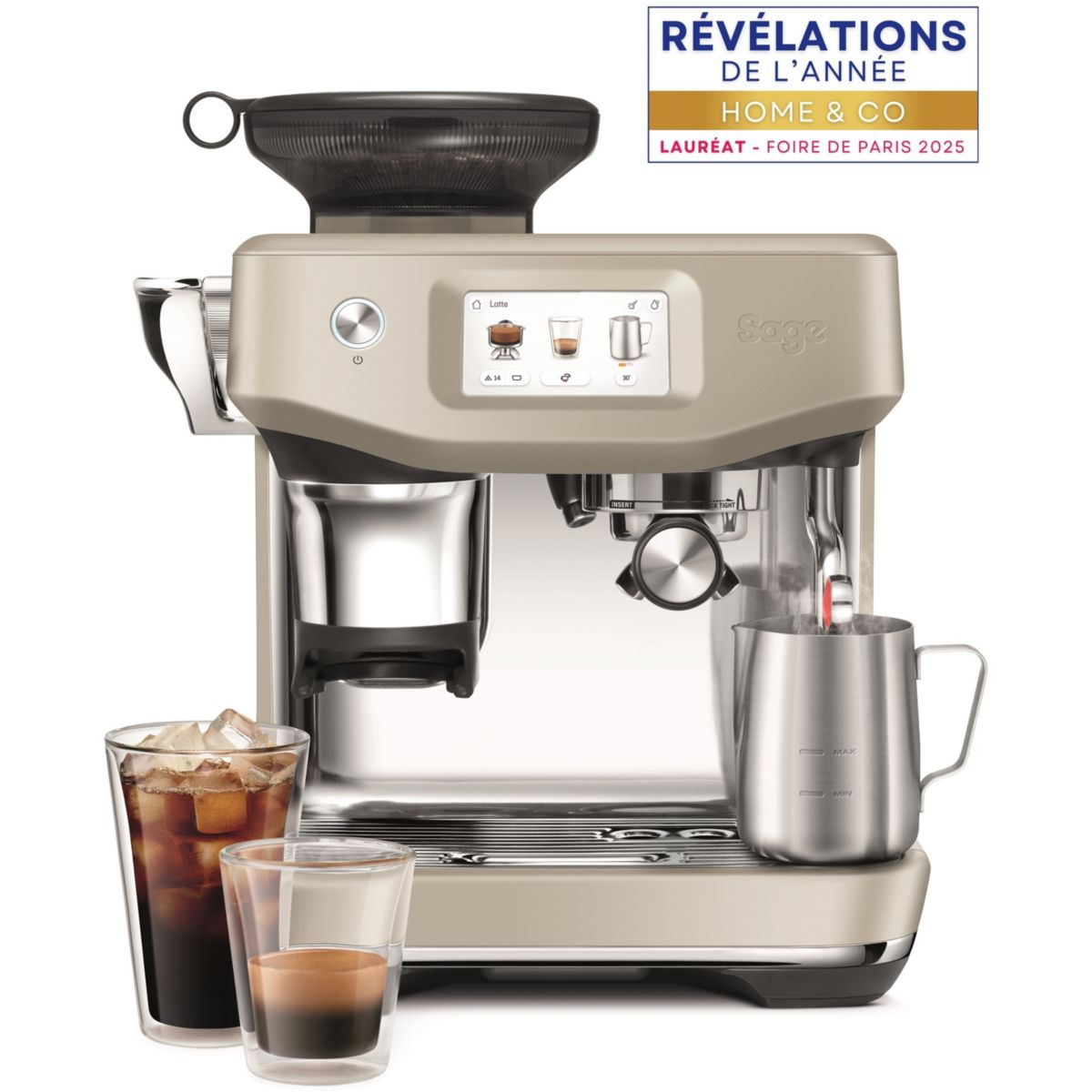 Machine à expresso the Barista Touch Impress SES882ALMSES88 crème / ivoire, SAGE APPLIANCES