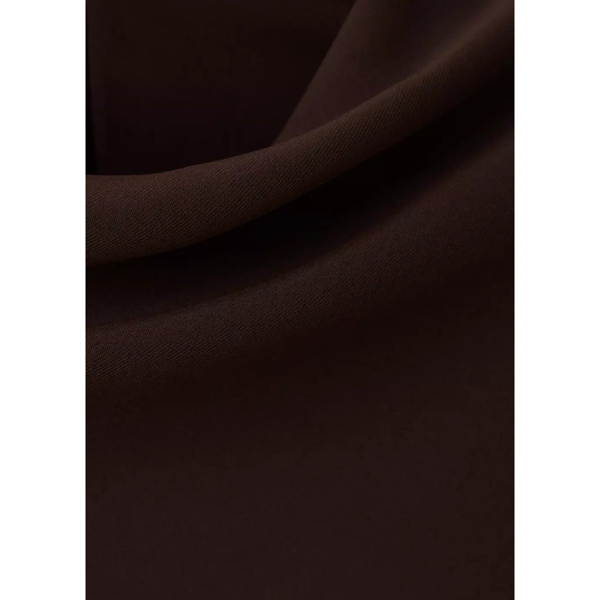 Robe drapée à col montant marron, MANGO