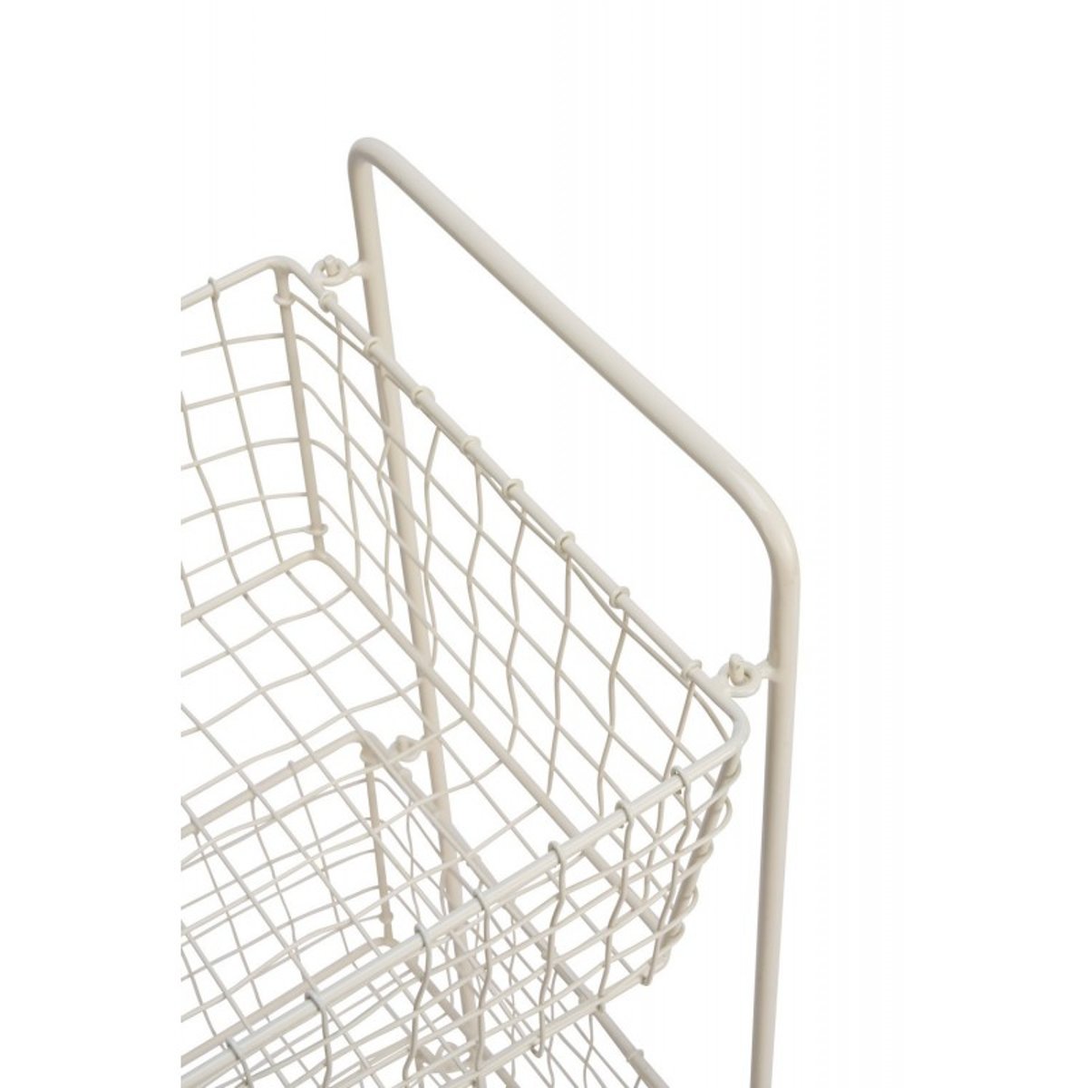 Etagère paniers rangement métal blanc, MADAM STOLTZ