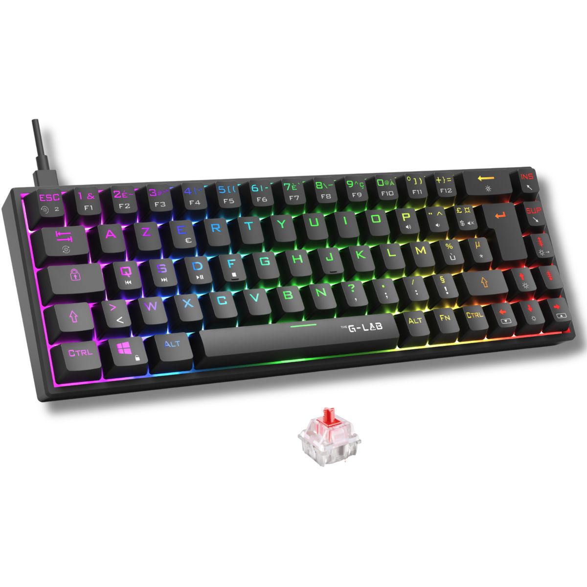Clavier gamer KEYZ titanium couleur unique, THE G-LAB