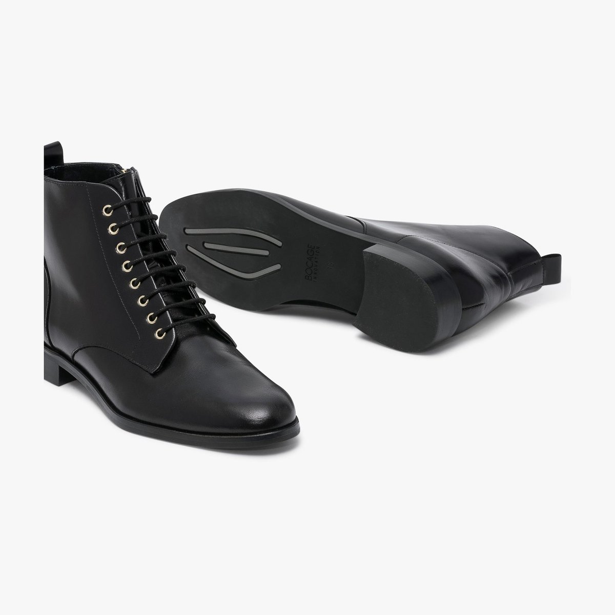 Boots À Talon en cuir KAMINARA noir, BOCAGE