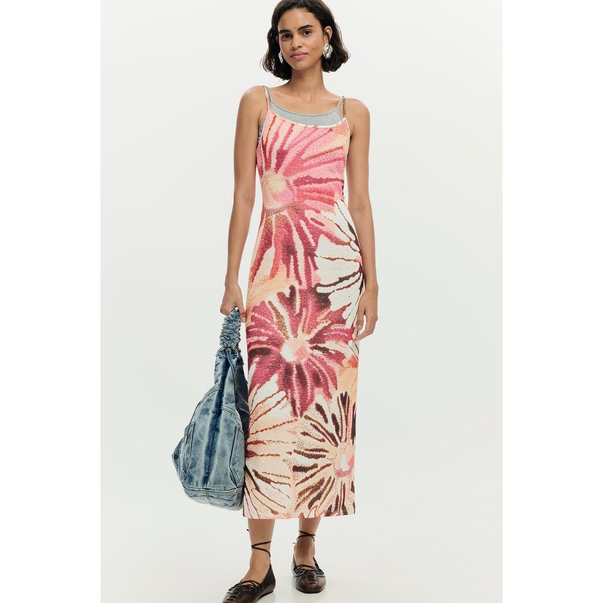 Robe en maille imprimée multicolore, DESIGUAL