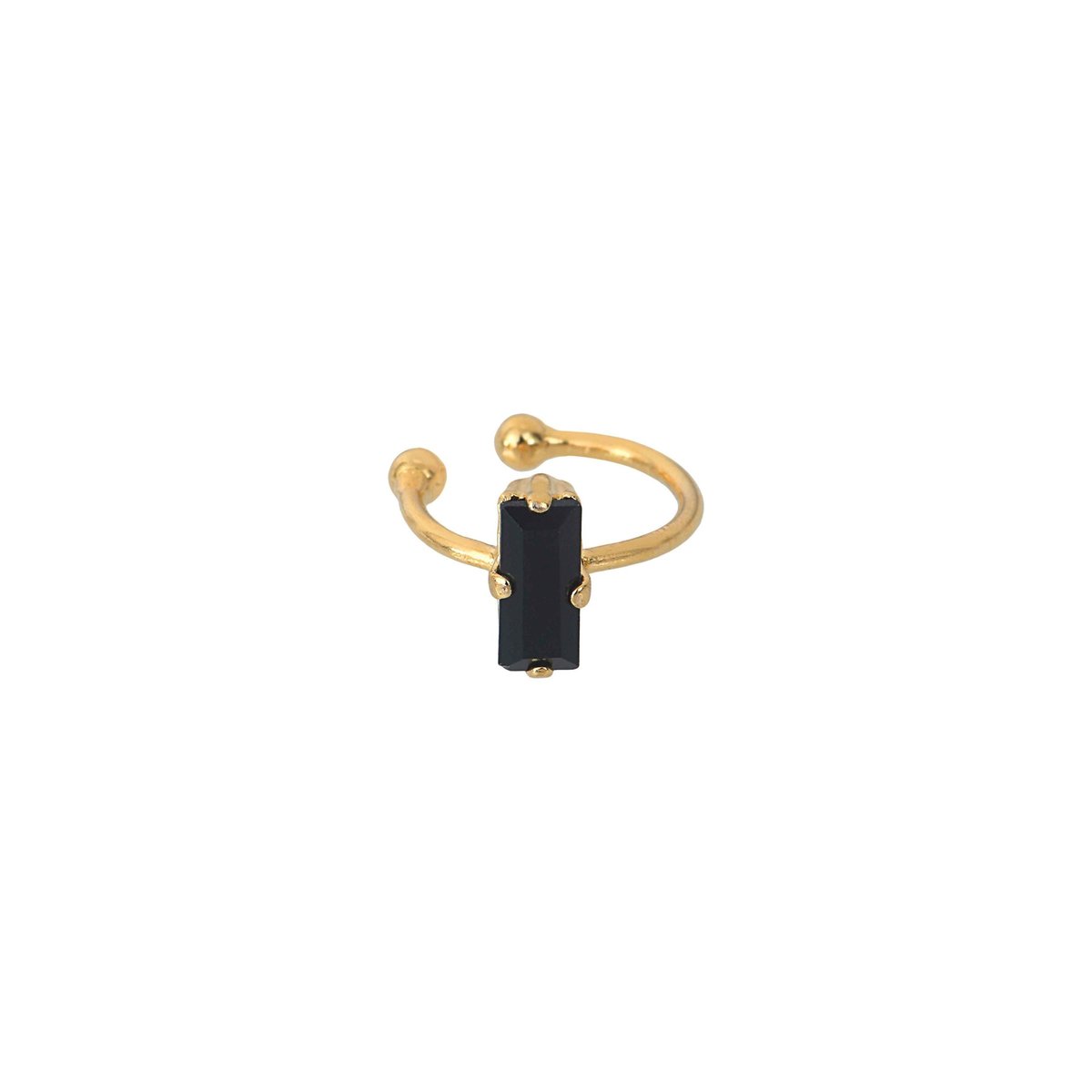 Bague d'oreille palace jet noir, CAROLINE NAJMAN