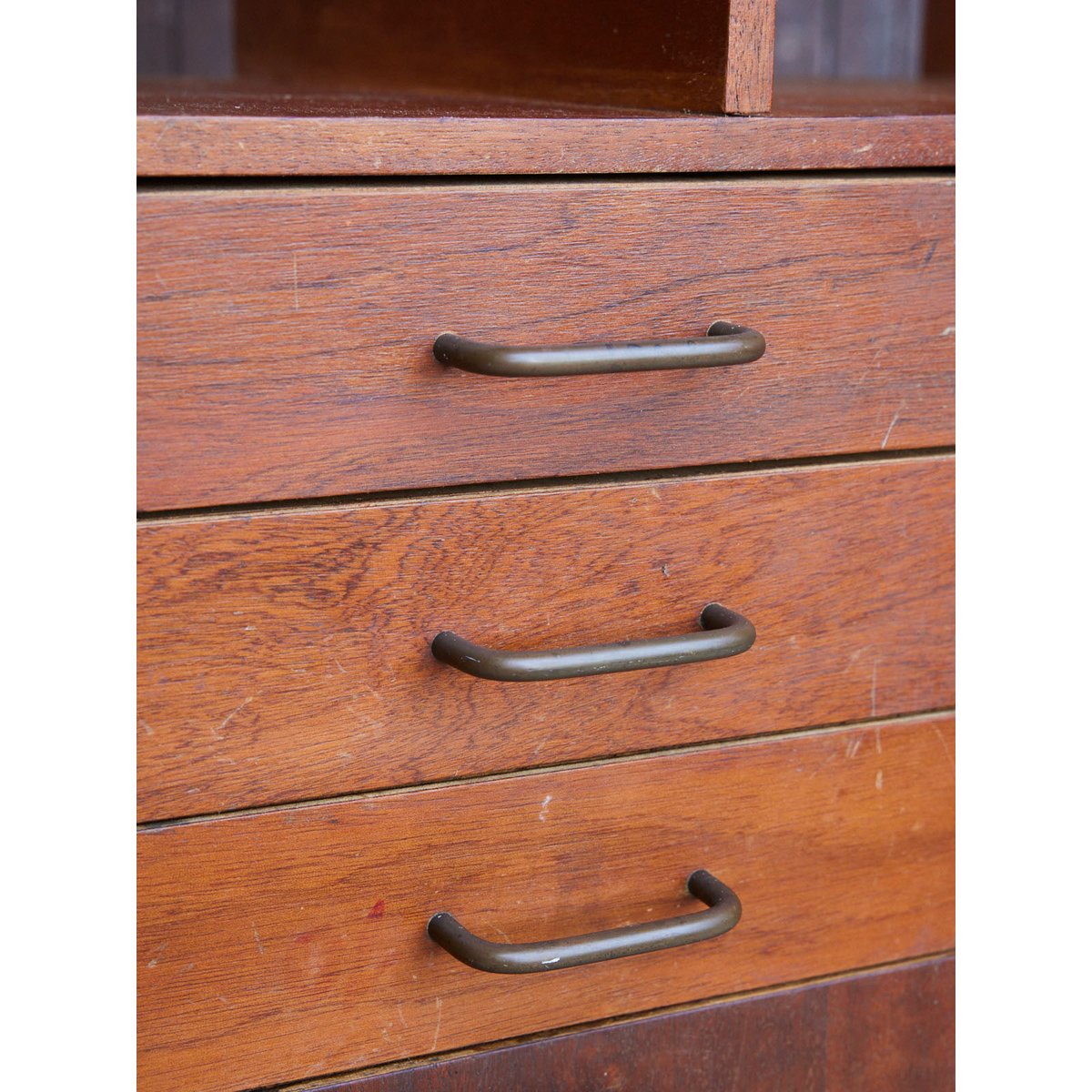 Meuble de métier en bois foncé Fernand N°484 - Bon état bois foncé, DEBONGOUT